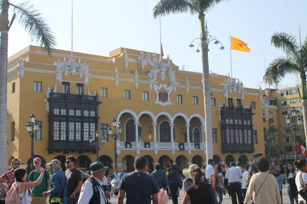 Image of the Municipal Palace Lima city center.